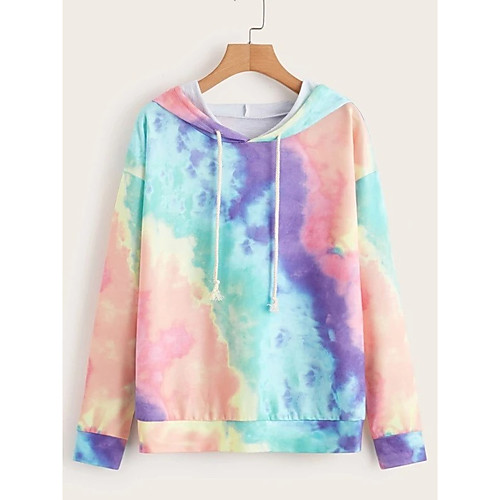 Women's Pullover Hoodie Sweatshirt Tie Dye Lace up Daily Going out Active Basic Hoodies Sweatshirts Loose Rainbow
Women's Pullover Hoodie Sweatshirt Tie Dye Lace up Daily Going out Active Basic Hoodies Sweatshirts Loose Rainbow