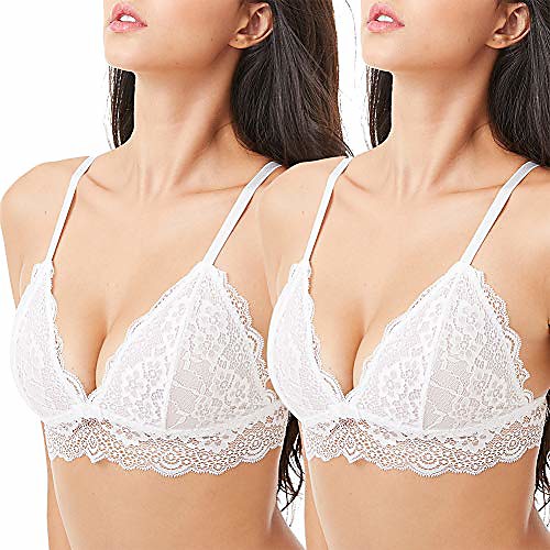 lace bralettes for women adjustable strap sexy v neck unpadded wire free incomeplete see through & #40;pack of 2 & #40;white white& #41;, small& #41;
lace bralettes for women adjustable strap sexy v neck unpadded wire free incomeplete see through & #40;pack of 2 & #40;white white& #41;, small& #41;