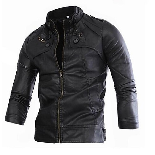 Men's Solid Colored Active Winter Faux Leather Jacket Long Sports Long Sleeve Cotton Blend Coat Tops Black
Men's Solid Colored Active Winter Faux Leather Jacket Long Sports Long Sleeve Cotton Blend Coat Tops Black