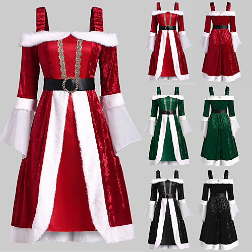 Santa Suit Costume Adults' Women's Christmas Christmas Festival Christmas Halloween Festival / Holiday Polyester Black / Red / Green Women's Easy Carnival Costumes Solid Color / Dress
Santa Suit Costume Adults' Women's Christmas Christmas Festival Christmas Halloween Festival / Holiday Polyester Black / Red / Green Women's Easy Carnival Costumes Solid Color / Dress