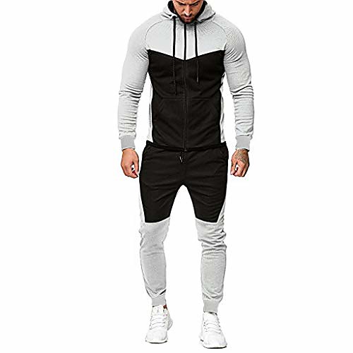 2piece tracksuit, men's athletic tracksuit patchwork jogging sweat suits (gray , m)
2piece tracksuit, men's athletic tracksuit patchwork jogging sweat suits (gray , m)
