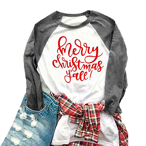 Women's Christmas Blouse Graphic Prints Patchwork Print Round Neck Tops Cotton Basic Christmas Basic Top White
Women's Christmas Blouse Graphic Prints Patchwork Print Round Neck Tops Cotton Basic Christmas Basic Top White