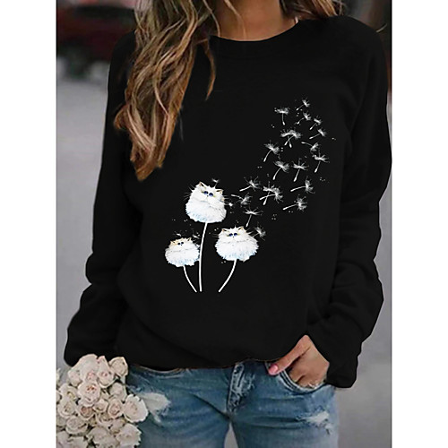 Women's Pullover Sweatshirt Cat Graphic Dandelion Daily Basic Casual Hoodies Sweatshirts Black
Women's Pullover Sweatshirt Cat Graphic Dandelion Daily Basic Casual Hoodies Sweatshirts Black