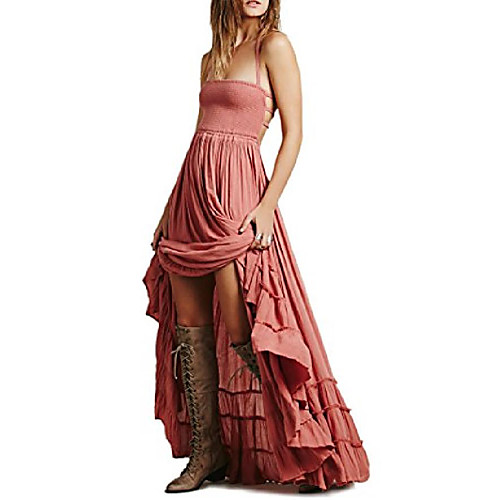 women's summer boho halter neck long maxi dress sleeveless ruffle hem dress (small,pink)
women's summer boho halter neck long maxi dress sleeveless ruffle hem dress (small,pink)