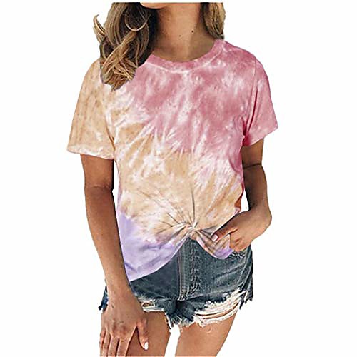 women tie dye shirt plus size tops colorful round neck tee casual printed loose fit cut out short sleeve t shirts
women tie dye shirt plus size tops colorful round neck tee casual printed loose fit cut out short sleeve t shirts