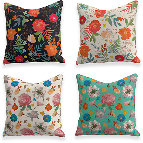 Cushion Cover 4PCS Linen Soft Decorative Square Throw Pillow Cover Cushion Case Pillowcase For Sofa Bedroom 45 x 45 cm (18 x 18 Inch) Superior Quality Mashine Washable Colored Flowers
Cushion Cover 4PCS Linen Soft Decorative Square Throw Pillow Cover Cushion Case Pillowcase For Sofa Bedroom 45 x 45 cm (18 x 18 Inch) Superior Quality Mashine Washable Colored Flowers