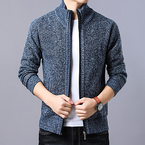 Men's Vintage Style Zipper Front Knitted Braided Solid Color Camouflage Cardigan Long Sleeve Sweater Cardigans Stand Collar Winter Black Blue Wine
Men's Vintage Style Zipper Front Knitted Braided Solid Color Camouflage Cardigan Long Sleeve Sweater Cardigans Stand Collar Winter Black Blue Wine