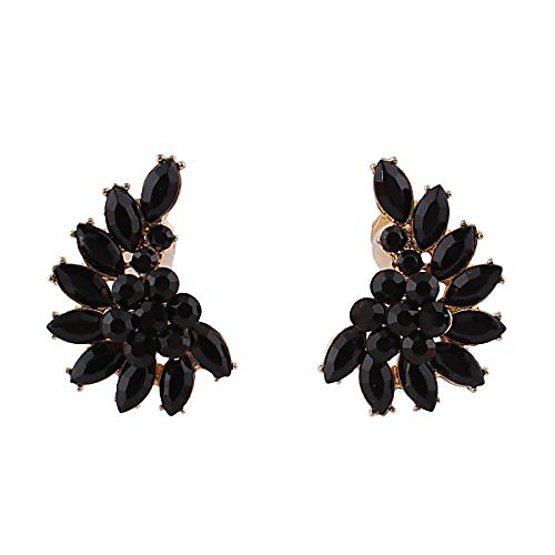vintage gold-tone black crystal clip on earrings without piecing for women party easy to wear earrirngs(black)
vintage gold-tone black crystal clip on earrings without piecing for women party easy to wear earrirngs(black)
