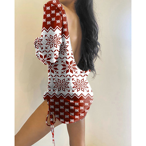 Women's Shift Dress Short Mini Dress Blue Red Long Sleeve Print Backless Patchwork Fall Casual Christmas 2021 S M L XL
Women's Shift Dress Short Mini Dress Blue Red Long Sleeve Print Backless Patchwork Fall Casual Christmas 2021 S M L XL