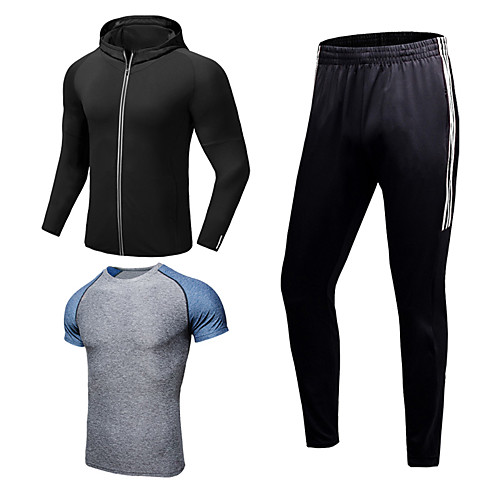 Men's Patchwork Tracksuit Activewear Set Athletic Long Sleeve 3pcs Breathable Quick Dry Moisture Wicking Fitness Gym Workout Running Walking Jogging Sportswear Normal Outfit Set Clothing Suit Black
Men's Patchwork Tracksuit Activewear Set Athletic Long Sleeve 3pcs Breathable Quick Dry Moisture Wicking Fitness Gym Workout Running Walking Jogging Sportswear Normal Outfit Set Clothing Suit Black