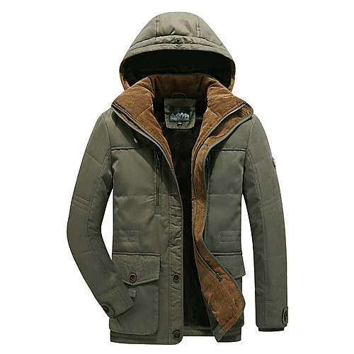 Men's Padded Parka Solid Colored Cotton Blue / Army Green / Khaki M / L / XL
Men's Padded Parka Solid Colored Cotton Blue / Army Green / Khaki M / L / XL