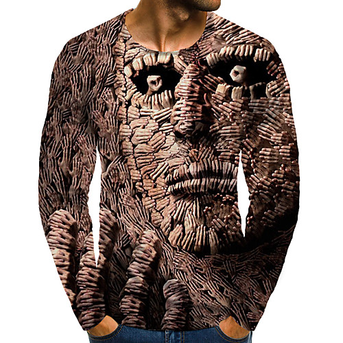 Men's T shirt 3D Print Graphic 3D Plus Size Print Long Sleeve Daily Tops Light Brown
Men's T shirt 3D Print Graphic 3D Plus Size Print Long Sleeve Daily Tops Light Brown