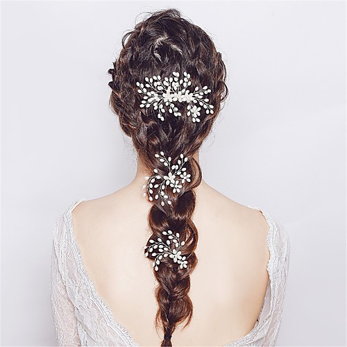 Imitation Pearl / Alloy Hair Combs / Headpiece / Hair Pin with Faux Pearl 1 Piece Wedding Headpiece
Imitation Pearl / Alloy Hair Combs / Headpiece / Hair Pin with Faux Pearl 1 Piece Wedding Headpiece