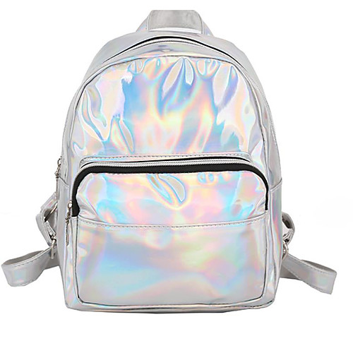 Women's Girls' PU School Bag Mini Backpack Large Capacity Zipper Solid Color Daily Backpack Blushing Pink Silver
Women's Girls' PU School Bag Mini Backpack Large Capacity Zipper Solid Color Daily Backpack Blushing Pink Silver