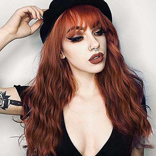 auburn wig with bangs long wavy wig with air bangs silky full heat resistant wig hair replacement natural looking wig for women daily wear (24 inch)
auburn wig with bangs long wavy wig with air bangs silky full heat resistant wig hair replacement natural looking wig for women daily wear (24 inch)