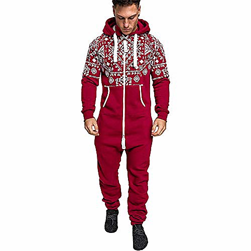 fashion casual mens jumpsuits hooded long sleeve pockets trousers christmas zip pants long sexy jumpsuit (size:xxxl, red)
fashion casual mens jumpsuits hooded long sleeve pockets trousers christmas zip pants long sexy jumpsuit (size:xxxl, red)