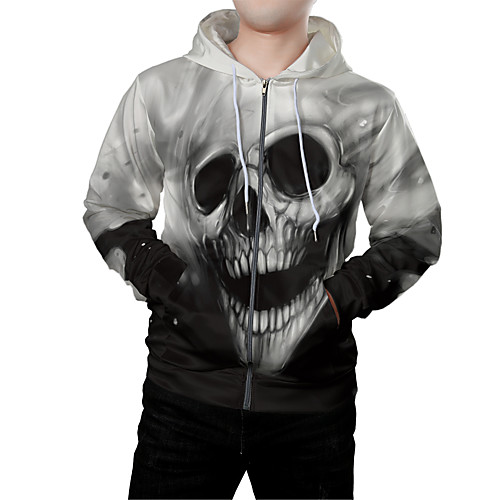 Men's Zip Up Hoodie Sweatshirt Graphic 3D Skull Front Pocket Hooded Daily Weekend 3D Print 3D Print Hoodies Sweatshirts Long Sleeve Black
Men's Zip Up Hoodie Sweatshirt Graphic 3D Skull Front Pocket Hooded Daily Weekend 3D Print 3D Print Hoodies Sweatshirts Long Sleeve Black