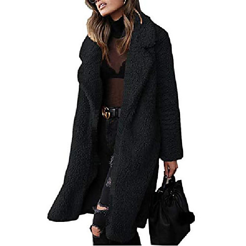 winter women lapel faux fur open front coat fleece long jackets with pockets (black, xl)
winter women lapel faux fur open front coat fleece long jackets with pockets (black, xl)