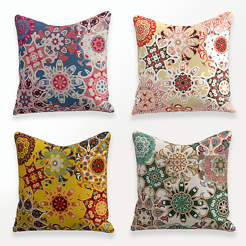 Cushion Cover 4PCS Linen Soft Decorative Square Throw Pillow Cover Cushion Case Pillowcase for Sofa Bedroom 45 x 45 cm (18 x 18 Inch) Superior Quality Mashine Washable Colorful Floral Printed
Cushion Cover 4PCS Linen Soft Decorative Square Throw Pillow Cover Cushion Case Pillowcase for Sofa Bedroom 45 x 45 cm (18 x 18 Inch) Superior Quality Mashine Washable Colorful Floral Printed