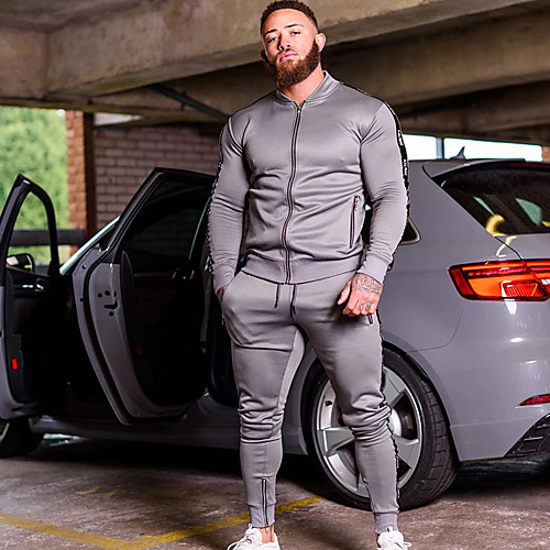 Men's 2 Piece Full Zip Tracksuit Sweatsuit Casual Athleisure Long Sleeve 2pcs Winter Cotton Lightweight Breathable Soft Gym Workout Running Active Training Jogging Exercise Sportswear Outfit Set
Men's 2 Piece Full Zip Tracksuit Sweatsuit Casual Athleisure Long Sleeve 2pcs Winter Cotton Lightweight Breathable Soft Gym Workout Running Active Training Jogging Exercise Sportswear Outfit Set