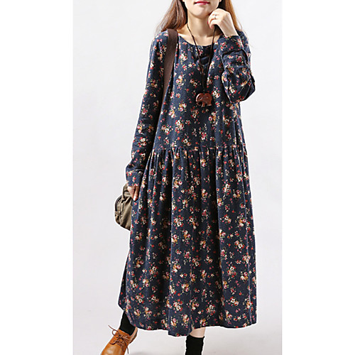Women's Shift Dress Maxi long Dress Red Khaki Navy Blue Long Sleeve Print Patchwork Print Fall Round Neck Casual Vintage 2021 M L XL XXL / Plus Size
Women's Shift Dress Maxi long Dress Red Khaki Navy Blue Long Sleeve Print Patchwork Print Fall Round Neck Casual Vintage 2021 M L XL XXL / Plus Size