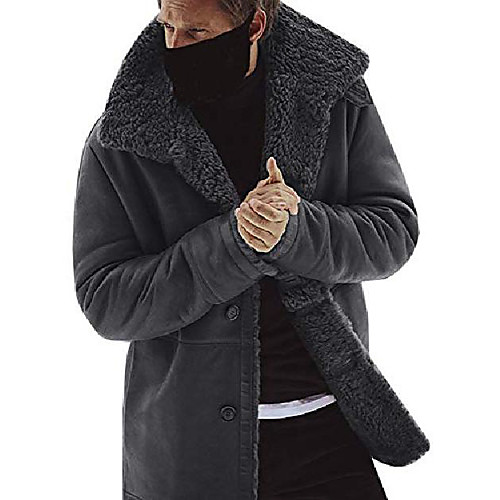 mens fleeced winter thicken warm jacket stand collar button up sherpa lined shearling coats grey
mens fleeced winter thicken warm jacket stand collar button up sherpa lined shearling coats grey