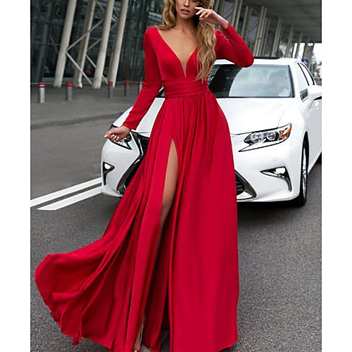 Women's Swing Dress Maxi long Dress Blue White Red Long Sleeve Solid Color Split Patchwork Fall Spring Deep V Elegant Sexy Party 2021 S M L XL XXL
Women's Swing Dress Maxi long Dress Blue White Red Long Sleeve Solid Color Split Patchwork Fall Spring Deep V Elegant Sexy Party 2021 S M L XL XXL
