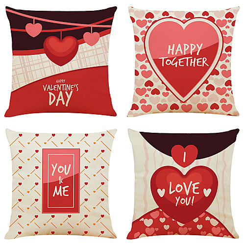 Cushion Cover 4PCS Valentine's Day Decoration Valentine's Day Linen Soft Decorative Square Throw Pillow Cover Cushion Case Pillowcase for Sofa Bedroom 45 x 45 cm (18 x 18 Inch) Superior Quality
Cushion Cover 4PCS Valentine's Day Decoration Valentine's Day Linen Soft Decorative Square Throw Pillow Cover Cushion Case Pillowcase for Sofa Bedroom 45 x 45 cm (18 x 18 Inch) Superior Quality