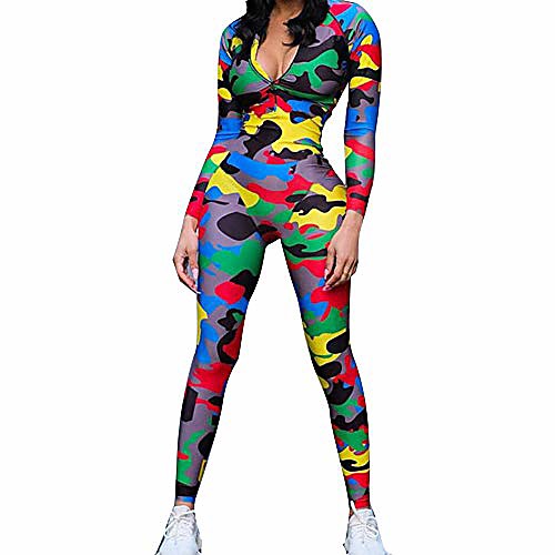 women's long-sleeve bodycon footed jumpsuit one piece camo strengh yoga slim fit bodysuit tracksuit workout clothes (camo-96b8, s)
women's long-sleeve bodycon footed jumpsuit one piece camo strengh yoga slim fit bodysuit tracksuit workout clothes (camo-96b8, s)