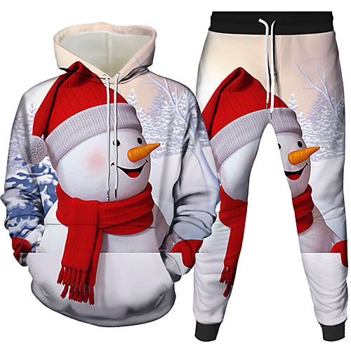 Men's 3D Hoodies Set 3D Character Reindeer 2 Piece Front Pocket Hooded Daily 3D Print 3D Print Casual Hoodies Sweatshirts Long Sleeve White Blue Red
Men's 3D Hoodies Set 3D Character Reindeer 2 Piece Front Pocket Hooded Daily 3D Print 3D Print Casual Hoodies Sweatshirts Long Sleeve White Blue Red