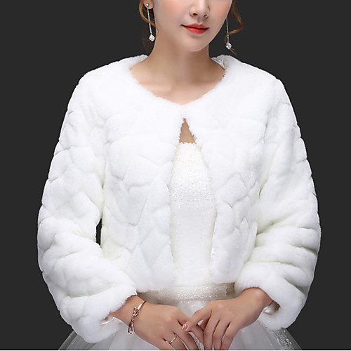 Long Sleeve Coats / Jackets Faux Fur Wedding Women's Wrap With Pattern
Long Sleeve Coats / Jackets Faux Fur Wedding Women's Wrap With Pattern