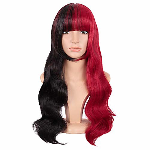 24 inch/60cm multicolor flat bangs long curly fashion cosplay party wig (half red half black)
24 inch/60cm multicolor flat bangs long curly fashion cosplay party wig (half red half black)