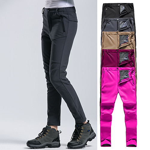 Women's Hiking Pants Trousers Softshell Pants Solid Color Winter Outdoor Thermal Warm Windproof UV Resistant Fleece Lining Softshell Pants / Trousers Bottoms Black Purple Fuchsia Khaki Gray Camping
Women's Hiking Pants Trousers Softshell Pants Solid Color Winter Outdoor Thermal Warm Windproof UV Resistant Fleece Lining Softshell Pants / Trousers Bottoms Black Purple Fuchsia Khaki Gray Camping