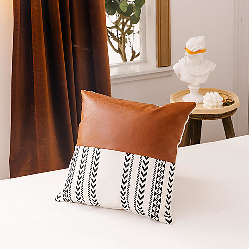 Leather Canvas Black and White Printing Stitching Pillow Case Cover Living Room Bedroom Sofa Cushion Cover
Leather Canvas Black and White Printing Stitching Pillow Case Cover Living Room Bedroom Sofa Cushion Cover
