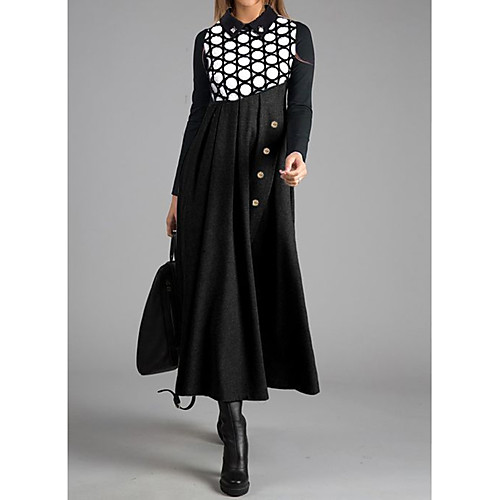 Women's Swing Dress Maxi long Dress Black Blue Gray Long Sleeve Print Print Fall Shirt Collar Casual 2021 S M L XL XXL 3XL
Women's Swing Dress Maxi long Dress Black Blue Gray Long Sleeve Print Print Fall Shirt Collar Casual 2021 S M L XL XXL 3XL
