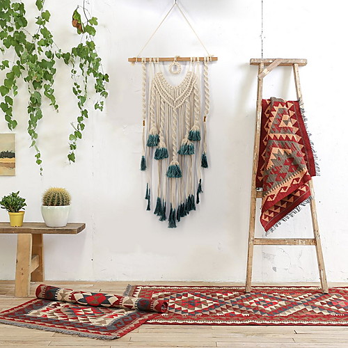 Hand Woven Macrame Wall Tapestry Bohemian Boho Art Decor Blanket Curtain Hanging Home Bedroom Living Room Decoration Nordic Handmade Tassel Cotton Green
Hand Woven Macrame Wall Tapestry Bohemian Boho Art Decor Blanket Curtain Hanging Home Bedroom Living Room Decoration Nordic Handmade Tassel Cotton Green