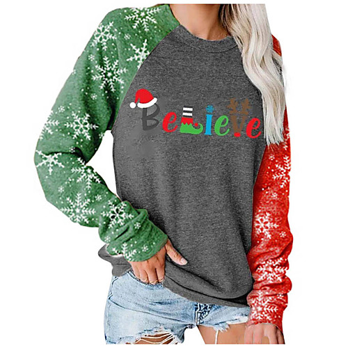 Women's Pullover Sweatshirt Graphic Color Block Letter Christmas Daily Casual Christmas Hoodies Sweatshirts White Dark Gray Gray
Women's Pullover Sweatshirt Graphic Color Block Letter Christmas Daily Casual Christmas Hoodies Sweatshirts White Dark Gray Gray