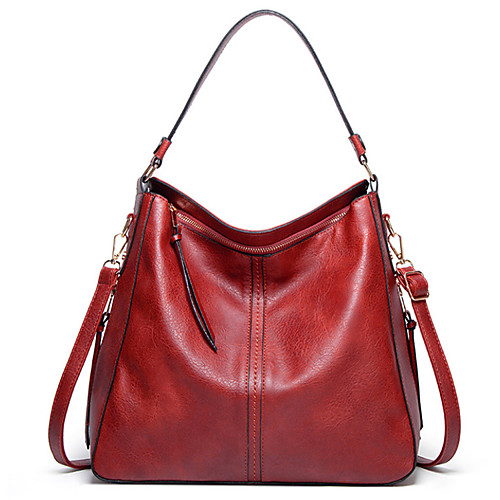 Women's Bags PU Leather Polyester Top Handle Bag Hobo Bag Zipper Solid Color Daily Office & Career 2021 Handbags Black Red Brown
Women's Bags PU Leather Polyester Top Handle Bag Hobo Bag Zipper Solid Color Daily Office & Career 2021 Handbags Black Red Brown