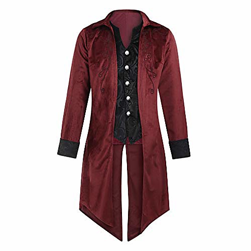 fashion men's tailcoat goth steampunk uniform retro long sleeve party tuxedo outwear coat(red,2xl)
fashion men's tailcoat goth steampunk uniform retro long sleeve party tuxedo outwear coat(red,2xl)