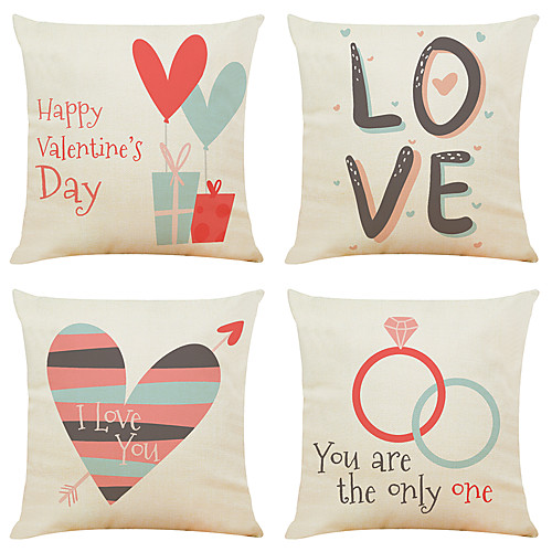 Cushion Cover 4PCS Valentine's Day Decoration Valentine's Day Linen Soft Decorative Square Throw Pillow Cover Cushion Case Pillowcase for Sofa Bedroom 45 x 45 cm (18 x 18 Inch) Superior Quality
Cushion Cover 4PCS Valentine's Day Decoration Valentine's Day Linen Soft Decorative Square Throw Pillow Cover Cushion Case Pillowcase for Sofa Bedroom 45 x 45 cm (18 x 18 Inch) Superior Quality