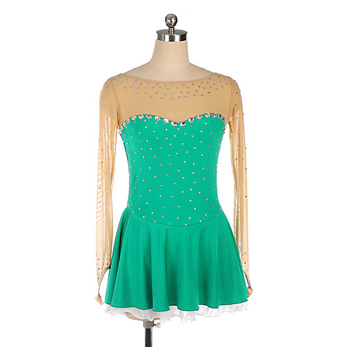 Figure Skating Dress Women's Girls' Ice Skating Dress Green Royal Blue Spandex High Elasticity Training Competition Skating Wear Crystal / Rhinestone Long Sleeve Ice Skating Figure Skating / Kids
Figure Skating Dress Women's Girls' Ice Skating Dress Green Royal Blue Spandex High Elasticity Training Competition Skating Wear Crystal / Rhinestone Long Sleeve Ice Skating Figure Skating / Kids