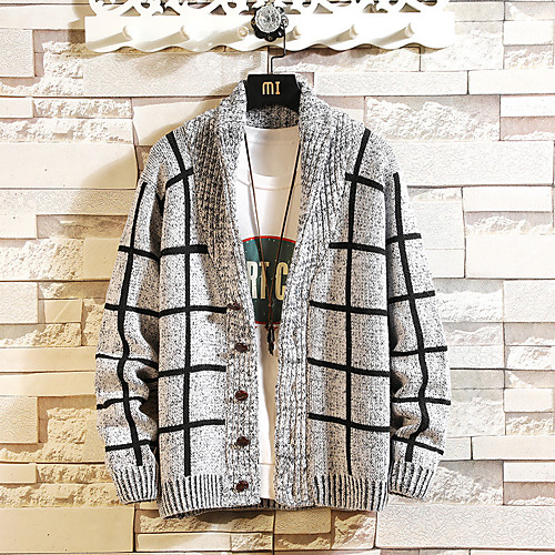 Men's Stylish Striped Cardigan Long Sleeve Sweater Cardigans Shirt Collar Spring Fall Blue Gray
Men's Stylish Striped Cardigan Long Sleeve Sweater Cardigans Shirt Collar Spring Fall Blue Gray