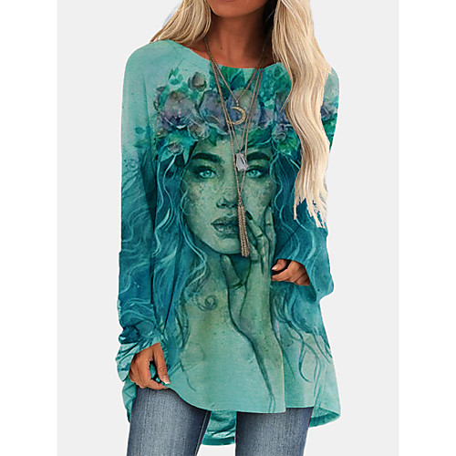 Women's Shift Dress Knee Length Dress White Blue Green Long Sleeve Print Print Fall Round Neck Casual 2021 S M L XL XXL 3XL
Women's Shift Dress Knee Length Dress White Blue Green Long Sleeve Print Print Fall Round Neck Casual 2021 S M L XL XXL 3XL