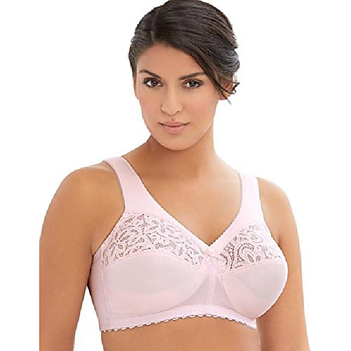 women's plus-size magic lift cotton full figure lace support bra, pale pink, 44g
women's plus-size magic lift cotton full figure lace support bra, pale pink, 44g