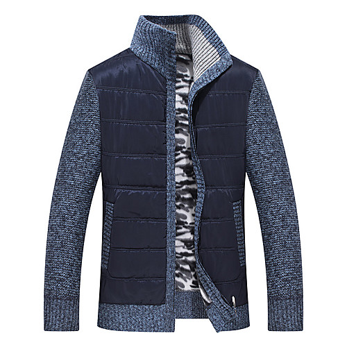 Men's Solid Color Cardigan Long Sleeve Sweater Cardigans Stand Collar Winter Black Blue Wine
Men's Solid Color Cardigan Long Sleeve Sweater Cardigans Stand Collar Winter Black Blue Wine