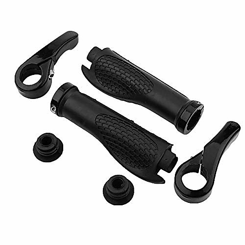 1 pair bicycle handlebar grips set, aluminum rubber bike handle cover grip accessories for outdoor cycling(black)
1 pair bicycle handlebar grips set, aluminum rubber bike handle cover grip accessories for outdoor cycling(black)