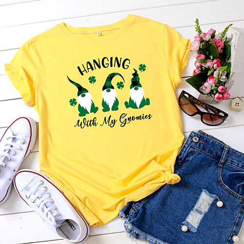 Women's Christmas T shirt Graphic Graphic Prints Letter Print Round Neck Tops 100% Cotton Basic Christmas Basic Top Yellow Blushing Pink Wine
Women's Christmas T shirt Graphic Graphic Prints Letter Print Round Neck Tops 100% Cotton Basic Christmas Basic Top Yellow Blushing Pink Wine