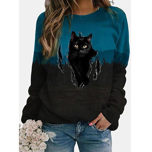 Women's Pullover Sweatshirt Print Christmas Daily Casual Christmas Hoodies Sweatshirts Cotton Loose Blue
Women's Pullover Sweatshirt Print Christmas Daily Casual Christmas Hoodies Sweatshirts Cotton Loose Blue