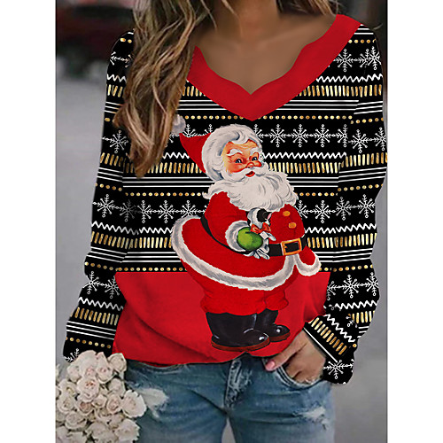 Women's Christmas T shirt Cat Graphic 3D Long Sleeve Print Round Neck V Neck Tops Basic Casual Christmas Basic Top Black Green
Women's Christmas T shirt Cat Graphic 3D Long Sleeve Print Round Neck V Neck Tops Basic Casual Christmas Basic Top Black Green