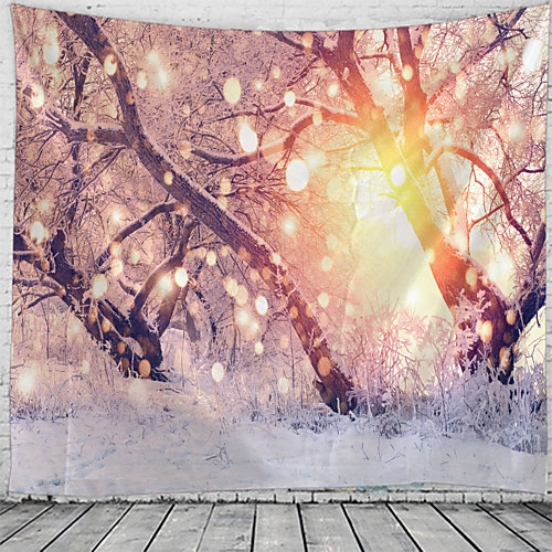 

Christmas Santa Claus Holiday Party Wall Tapestry Art Decor Blanket Curtain Picnic Tablecloth Hanging Home Bedroom Living Room Dorm Decoration Christmas Tree Snow Scene